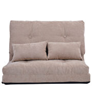Beige suede sofa bed adjustable folding futon sofa by La Spezia additional picture 7