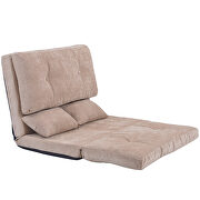Beige suede sofa bed adjustable folding futon sofa by La Spezia additional picture 8