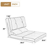 Beige suede sofa bed adjustable folding futon sofa by La Spezia additional picture 10