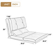 Brown linen sofa bed adjustable folding futon sofa by La Spezia additional picture 12