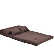Brown linen sofa bed adjustable folding futon sofa by La Spezia additional picture 6