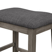 Dark gray 3 piece square dining table with padded stools by La Spezia additional picture 13