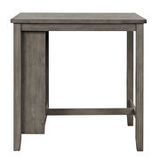 Dark gray 3 piece square dining table with padded stools by La Spezia additional picture 3
