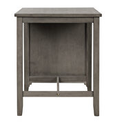 Dark gray 3 piece square dining table with padded stools by La Spezia additional picture 5
