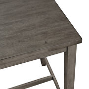 Dark gray 3 piece square dining table with padded stools by La Spezia additional picture 6