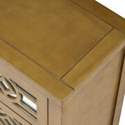 Gold natural wood wooden storage cabinet with decorative mirror by La Spezia additional picture 8