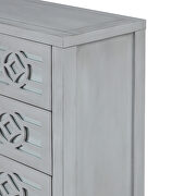 Silver natural wood wooden storage cabinet with decorative mirror by La Spezia additional picture 6