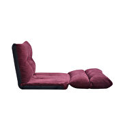 Burgundy fabric adjustable folding futon lounge sofa by La Spezia additional picture 14