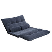 Antique navy fabric adjustable folding futon lounge sofa by La Spezia additional picture 11