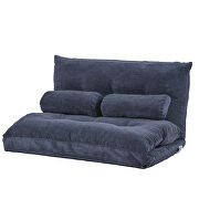 Antique navy fabric adjustable folding futon lounge sofa by La Spezia additional picture 12