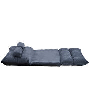 Antique navy fabric adjustable folding futon lounge sofa by La Spezia additional picture 6