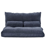 Antique navy fabric adjustable folding futon lounge sofa by La Spezia additional picture 10