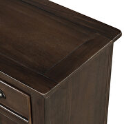 Espresso wood retro storage cabinet chest with doors and big wood drawer by La Spezia additional picture 13