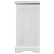 Antique white wood retro storage cabinet chest with doors and big wood drawer by La Spezia additional picture 5