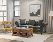 Dark gray velvet upholstery chesterfield sofa deep button tufted by La Spezia additional picture 19