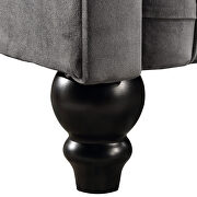 Dark gray velvet upholstery loveseat sofa deep button tufted by La Spezia additional picture 10