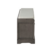 Gray wood storage bench with 3 drawers and 3 baskets by La Spezia additional picture 10