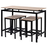 Oak 5-piece kitchen counter height table set additional photo 5 of 16