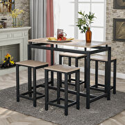 Oak 5-piece kitchen counter height table set by La Spezia additional picture 8