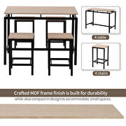 Oak 5-piece kitchen counter height table set by La Spezia additional picture 9