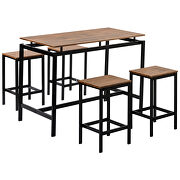 Brown 5-piece kitchen counter height table set by La Spezia additional picture 2