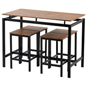 Brown 5-piece kitchen counter height table set by La Spezia additional picture 3