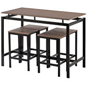 Dark brown 5-piece kitchen counter height table set by La Spezia additional picture 6