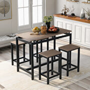 Dark brown 5-piece kitchen counter height table set by La Spezia additional picture 8