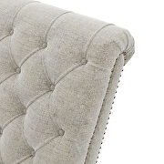Beige linen button tufted chaise lounge chair by La Spezia additional picture 15