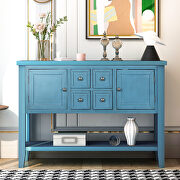 Navy cambridge series buffet sideboard console table with bottom shelf by La Spezia additional picture 20
