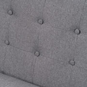 Modern solid loveseat sofa gray linen blend fabric 2-seat couch by La Spezia additional picture 2