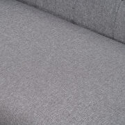 Modern solid loveseat sofa gray linen blend fabric 2-seat couch by La Spezia additional picture 6