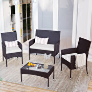 Brown garden rattan patio furniture 4 piece set by La Spezia additional picture 16