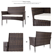Brown garden rattan patio furniture 4 piece set by La Spezia additional picture 4