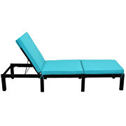 Patio furniture outdoor adjustable pe rattan wicker chaise lounge chair sunbed additional photo 3 of 12