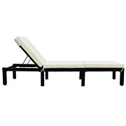 Patio furniture outdoor adjustable pe rattan wicker chaise lounge chair sunbed additional photo 5 of 18