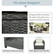 Ustyle 3 piece rocking patio furniture set, gray wicker rattan by La Spezia additional picture 12