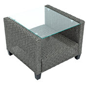 Ustyle 3 piece rocking patio furniture set, gray wicker rattan by La Spezia additional picture 2
