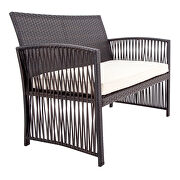 Brown rattan chair, sofa and table patio 4 piece set by La Spezia additional picture 15