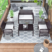 Brown rattan chair, sofa and table patio 4 piece set by La Spezia additional picture 20