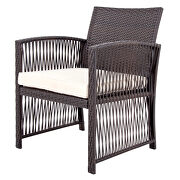 Brown rattan chair, sofa and table patio 4 piece set by La Spezia additional picture 8