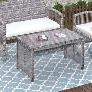 Gray rattan chair, sofa and table patio 4 piece set by La Spezia additional picture 12
