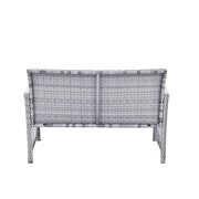 Gray rattan chair, sofa and table patio 4 piece set by La Spezia additional picture 16