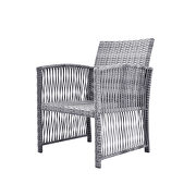 Gray rattan chair, sofa and table patio 4 piece set by La Spezia additional picture 18