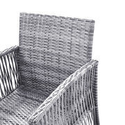 Gray rattan chair, sofa and table patio 4 piece set additional photo 3 of 19