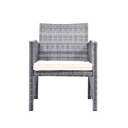 Gray rattan chair, sofa and table patio 4 piece set additional photo 5 of 19