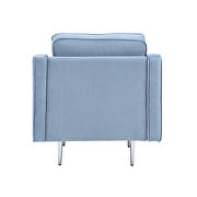 Blue velvet morden style couch furniture upholstered armchair by La Spezia additional picture 2