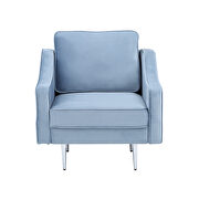 Blue velvet morden style couch furniture upholstered armchair by La Spezia additional picture 3