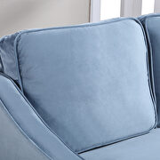 Blue velvet morden style couch furniture upholstered armchair by La Spezia additional picture 5