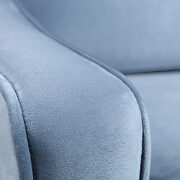 Blue velvet morden style couch furniture upholstered loveseat sofa additional photo 3 of 9